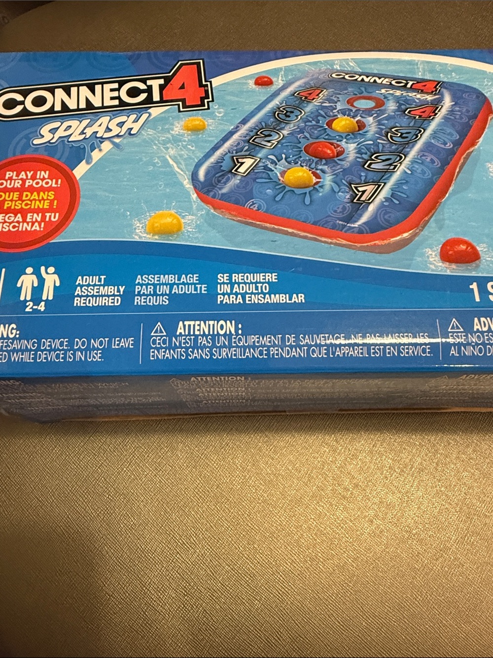 Connect 4 Splash Inflatable Pool Game - Blue